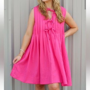 NWT Entro Babydoll Tie Front Dress
